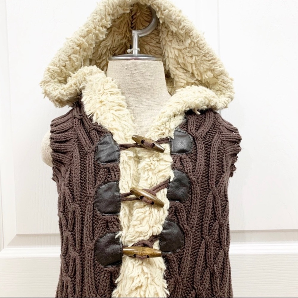 Roxy Kids Girl Knit Faux Fur Lined Vest